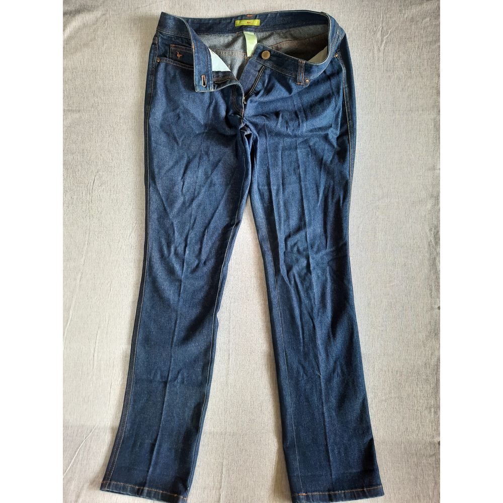 Sigrid Olsen Women 8 Blue Spandex‎ Cotton Bootcut Denim Jeans Waist Mid Rise